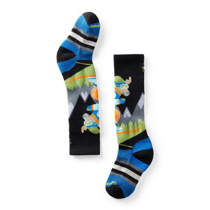 Smartwool Kids Wintersport Full Cushion Mountain Moose Pattern OTC 001 Black