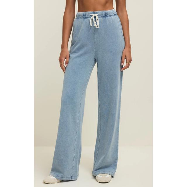Z Supply W Hunter Knit Denim Pant OAI Ocean Air Indigo
