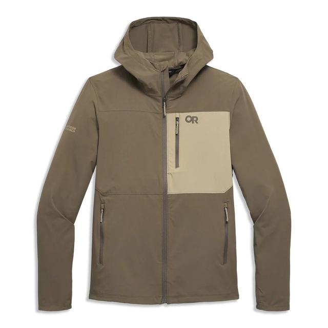Outdoor Research Mens Ferrosi Hoodie 3031 Gravel/Pro Khaki