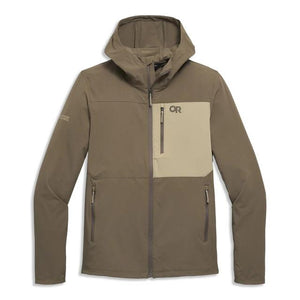 Outdoor Research Mens Ferrosi Hoodie 3031 Gravel/Pro Khaki