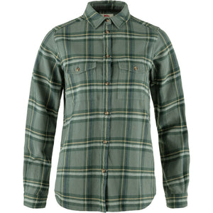 Fjallraven Women's Ovik Heavy Flannel Shirt Patina Green-Deep Patina