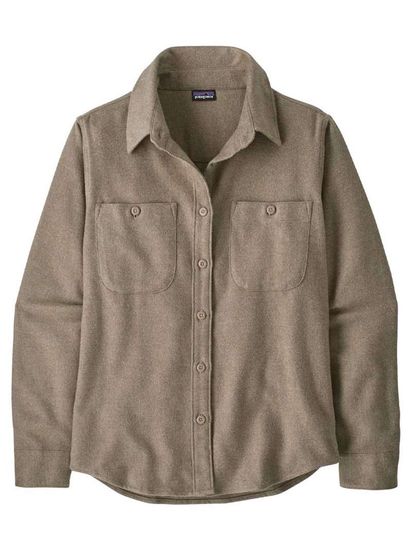 Patagonia Womens Fjord Flannel Shirt WHSE Whole Weave: Seabird Grey