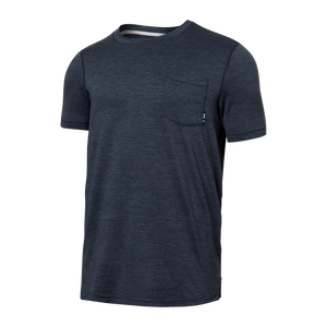 Saxx Underwear Co. M DropTemp All Day Cooling SS Pocket Tee TUH Turbulence Heather