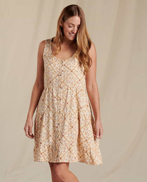 Toad&Co. Women's Manzana Tiered Sleeveless Dress alt Quilt Print / S