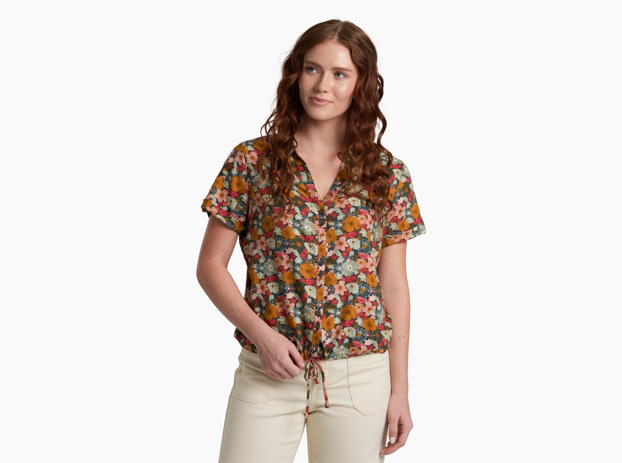Kuhl Womens Liliana Short Sleeve SF-P Sea Foam Print