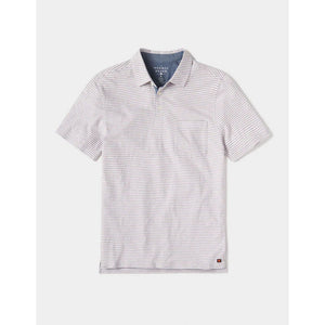 The Normal Brand Men's Vintage Slub Pocket Polo Grey tripe / S