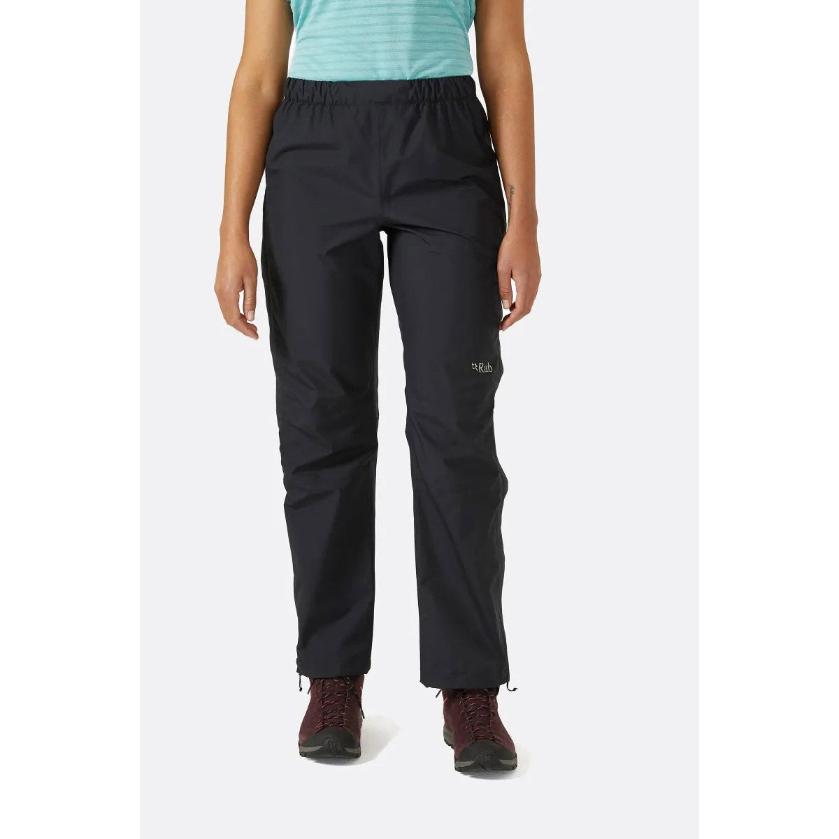 Rab Women's Downpour Eco Waterproof Full Zip Pants Black