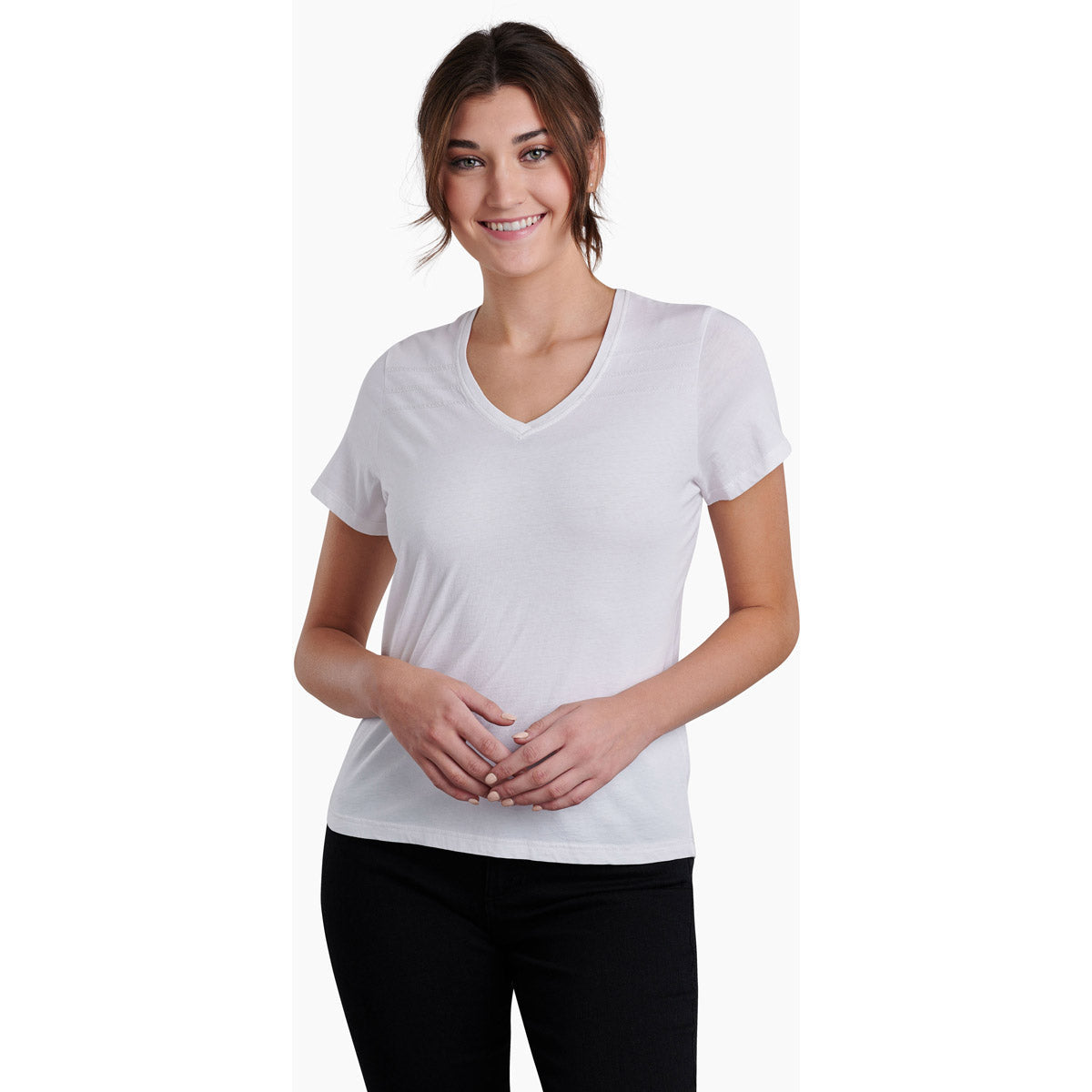 Kuhl Women's Arabella V-neck SS White