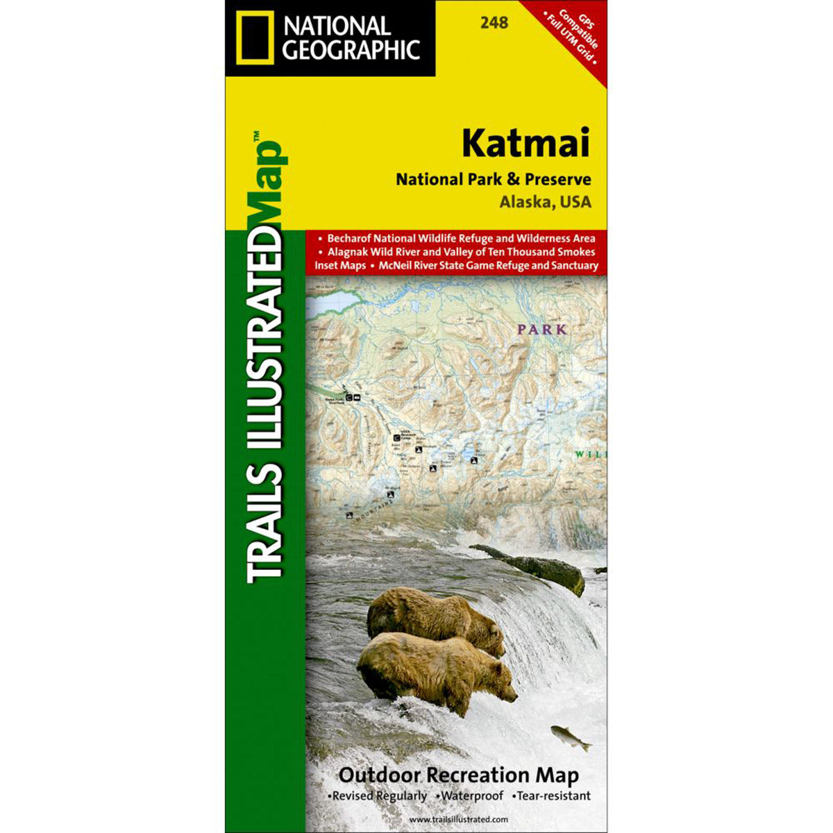 Katmai National Park And Preserve Map-National Geographic Maps-Uncle Dan's, Rock/Creek, and Gearhead Outfitters