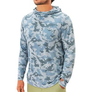 Free Fly Apparel Men's Bamboo Lightweight Hoodie Water Camo