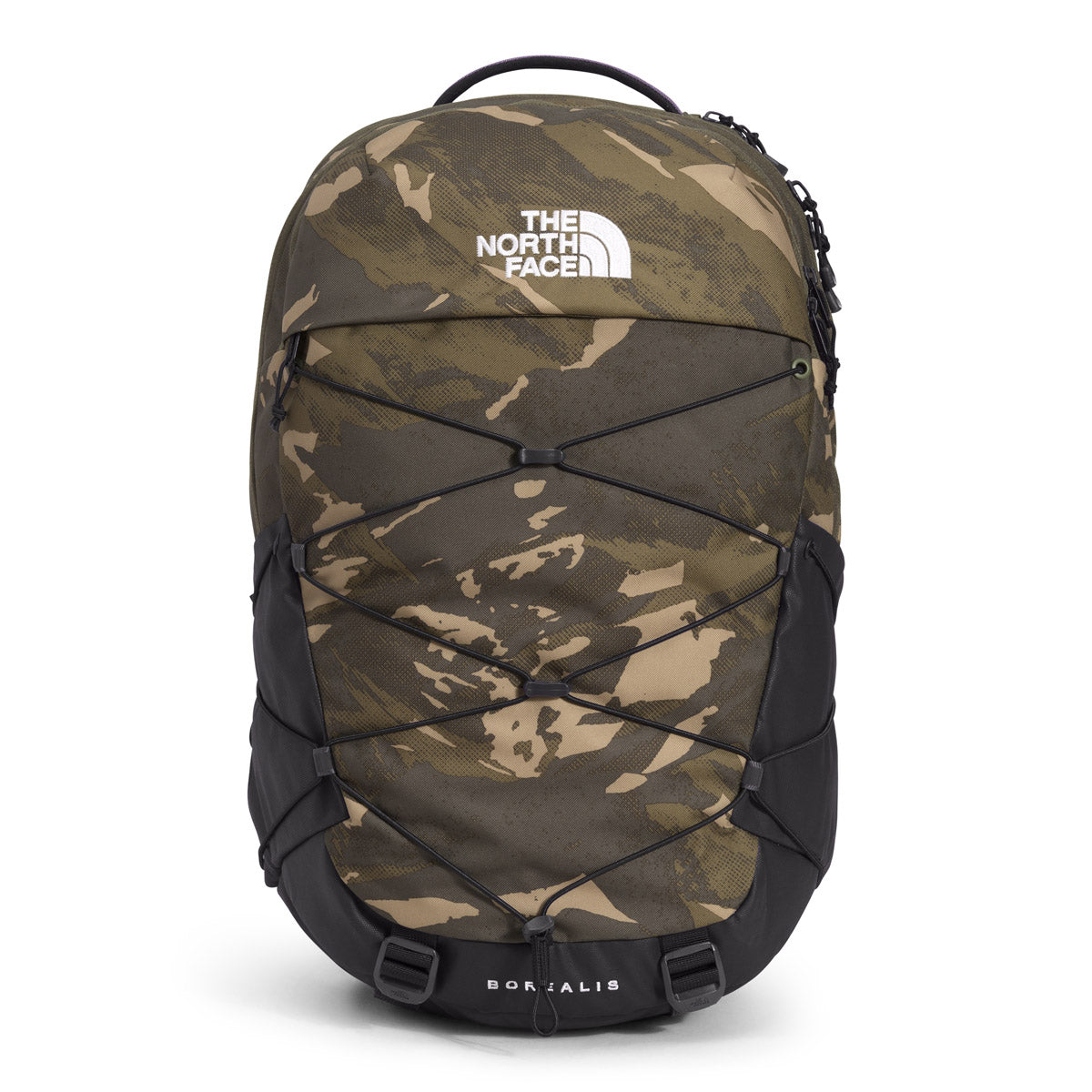 The North Face Borealis New Taupe Green Snowcap Mountains Print/TNF Black