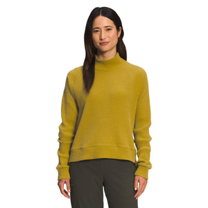 The North Face Women's L/S Mock Neck Chabot Mineral Gold