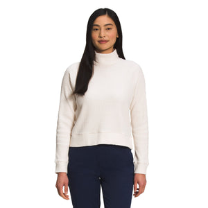 The North Face Women's L/S Mock Neck Chabot Gardenia White