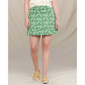 Toad&Co. Women's Chaka Ruffle Skirt Matcha Print