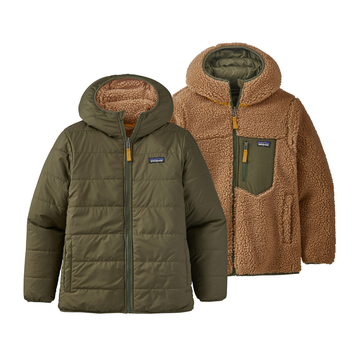 Patagonia Kids' Reversible Ready Freddy Hoody Basin Green