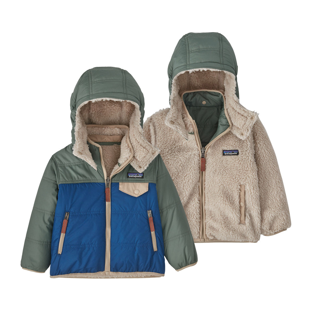 Patagonia Baby Reversible Tribbles Hoody Superior Blue