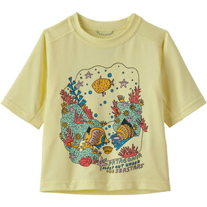 Patagonia Baby Capilene Silkweight T-Shirt Coral Campout: Isla Yellow