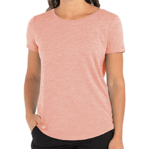 Free Fly Apparel Women's Bamboo Current Tee Orange Dusk