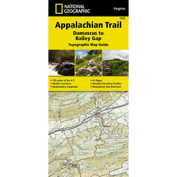 Appalachian Trail Map, Damascus to Bailey Gap [Virginia] Gearhead