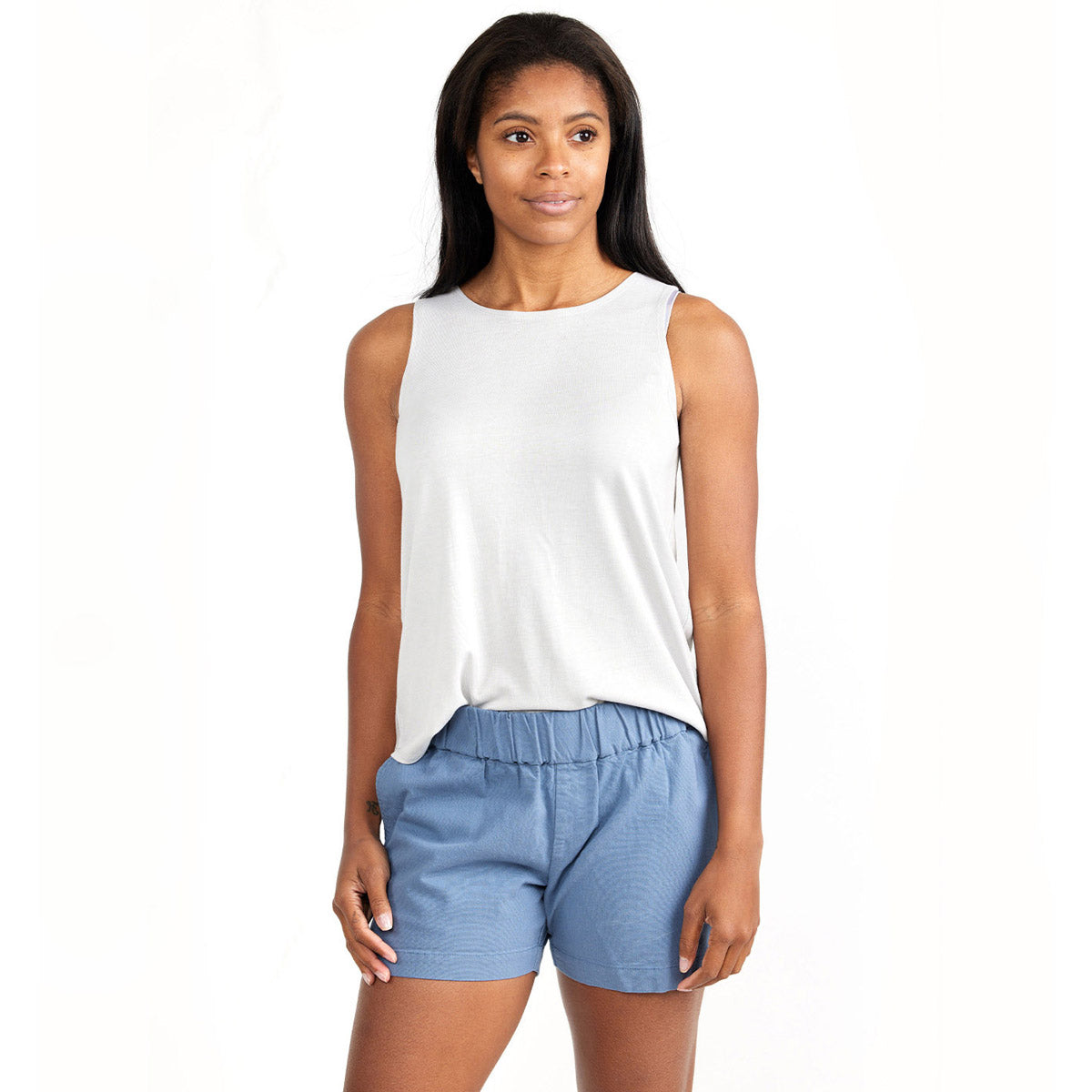 Free Fly Apparel Women's Stretch Canvas Short Sail Blue