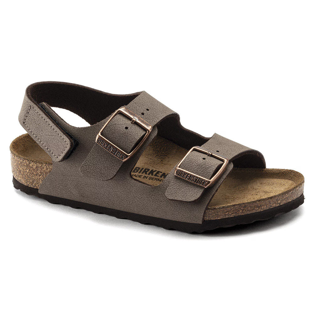 Birkenstock Kids Milano Hook and Loop - Narrow Mocca