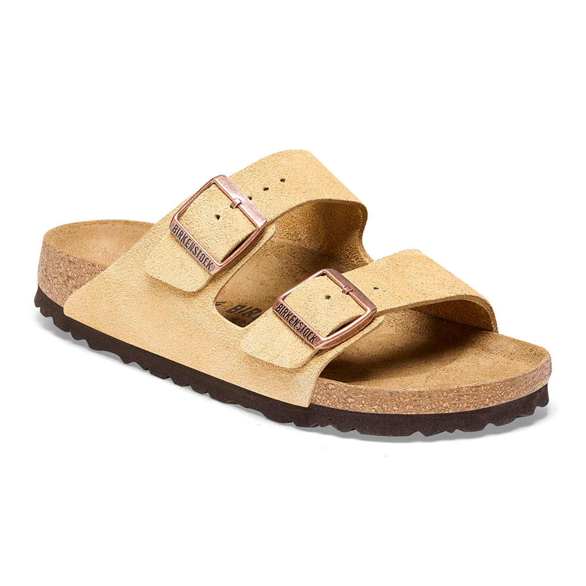 Birkenstock Arizona Suede Leather - Narrow Latte Cream
