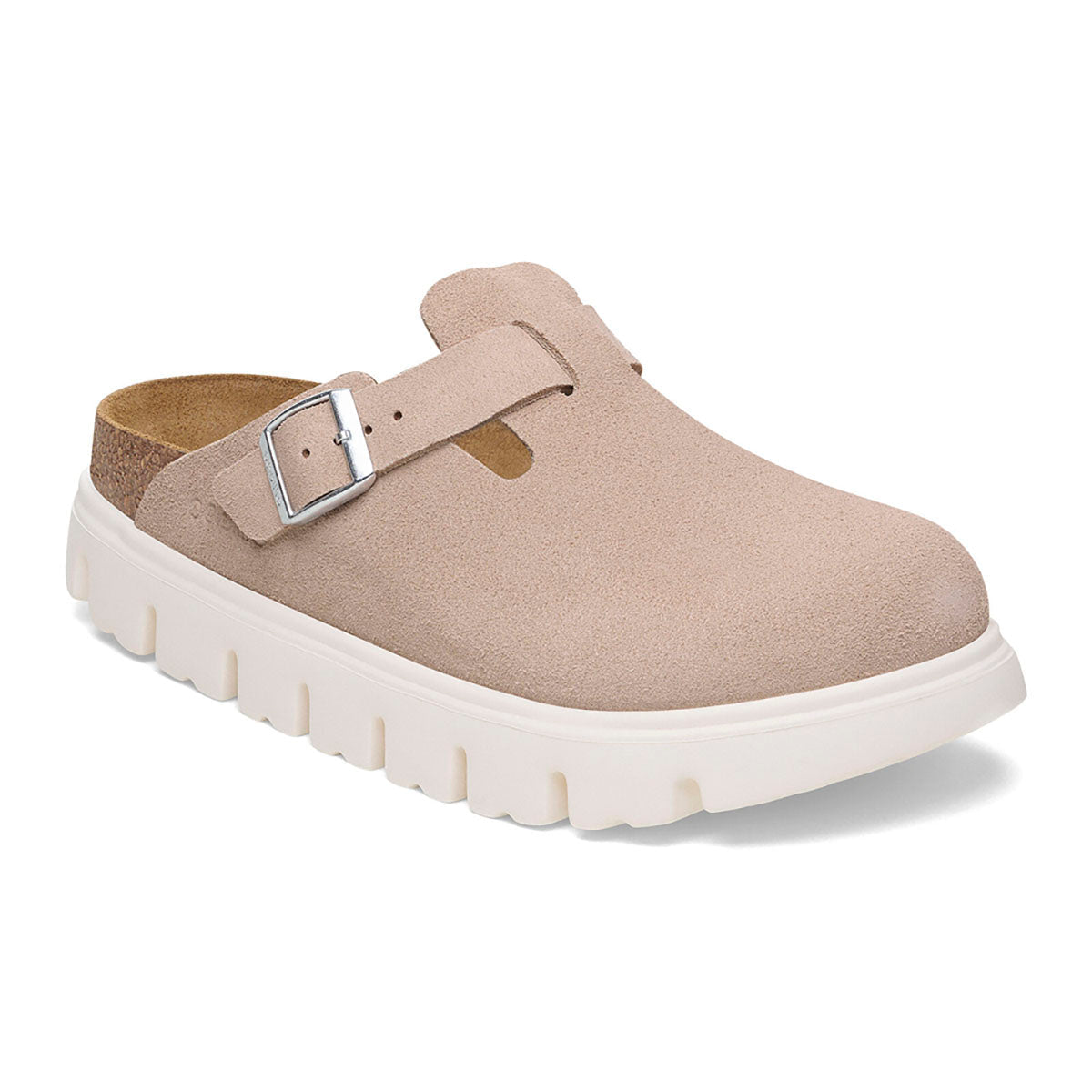 Birkenstock Boston Chunky Suede Leather - Narrow Light Rose