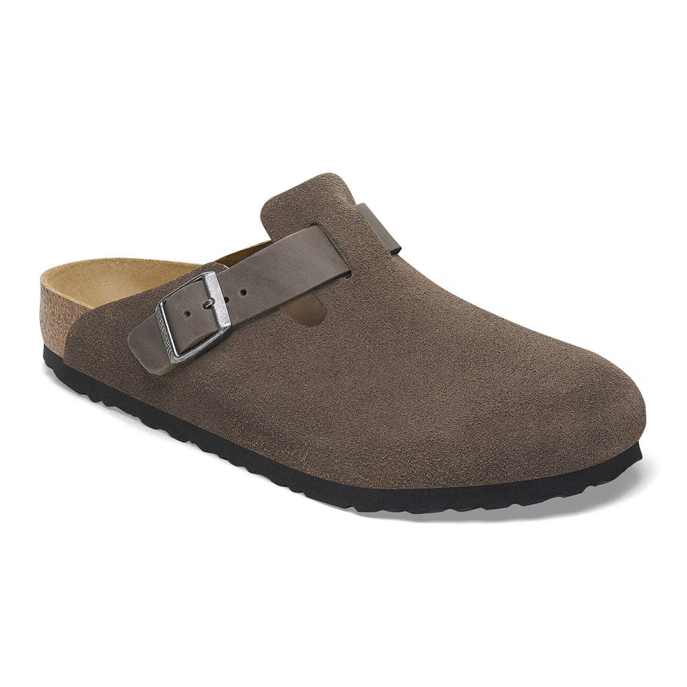 Birkenstock Boston Suede/Oiled Leather - Regular Concrete Gray