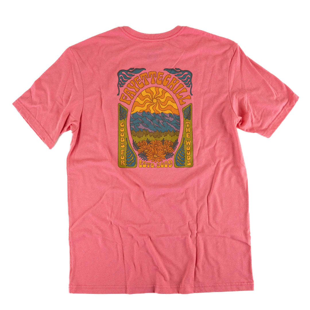 Fayettechill Men's Mountain Daze Short Sleeve Coral