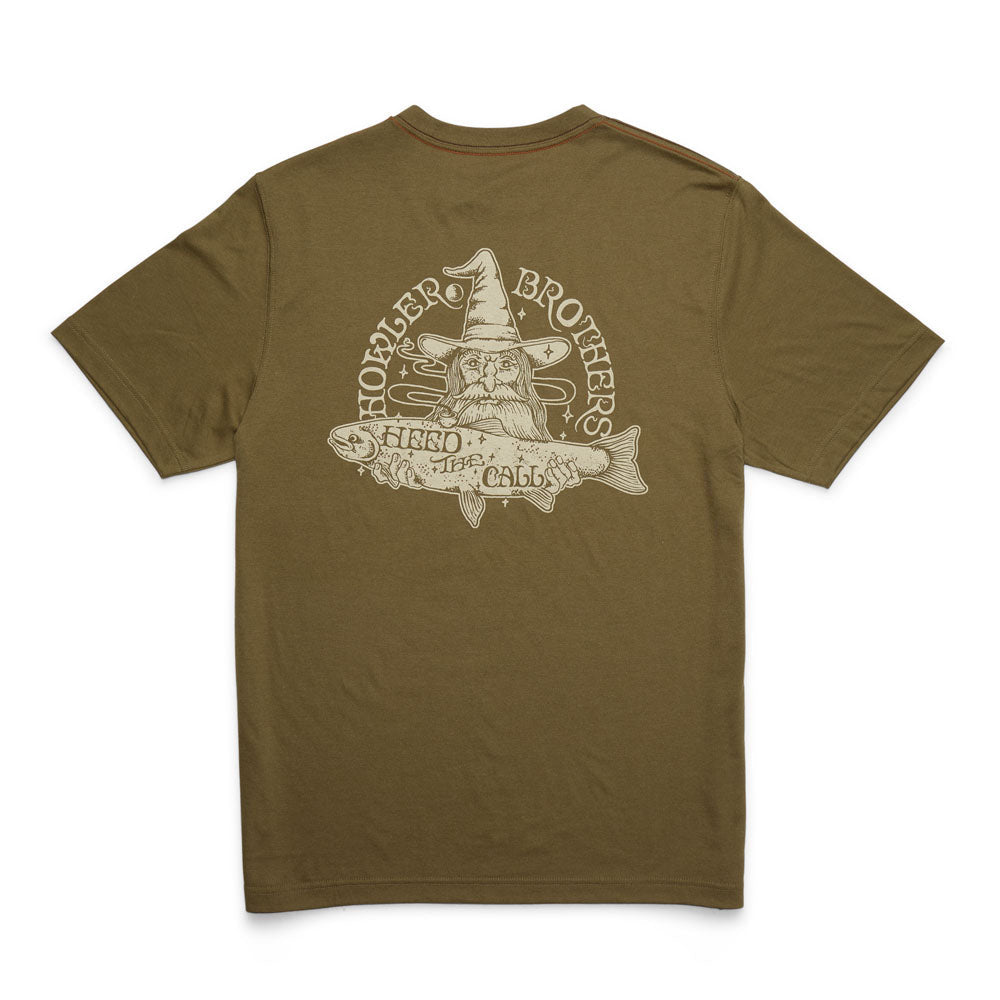 Howler Brothers Mens Select T River Wizard: Ivy Green