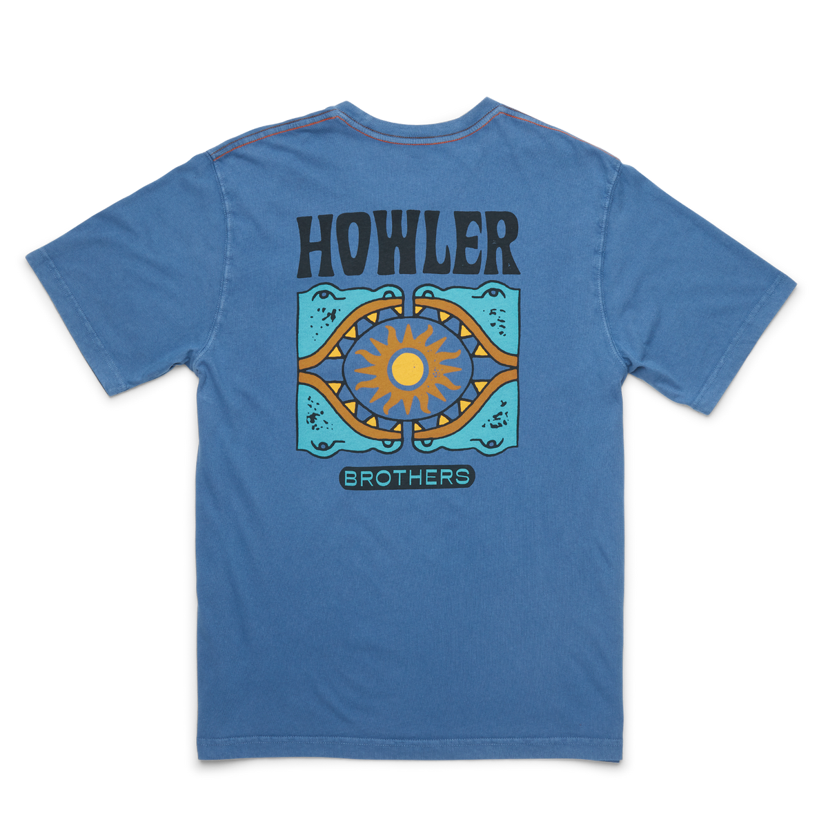 Howler Brothers Mens Cotton Pocket T SUN Sun Drinker: Blue