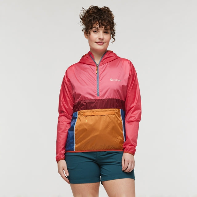 Cotopaxi Women&#39;s Teca Half-Zip Windbreaker FLILV Floor is Lava