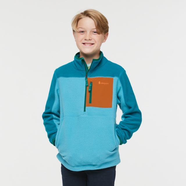 Cotopaxi Kids&#39; Abrazo Half-Zip Fleece Jacket GLFPL Gulf/Poolside