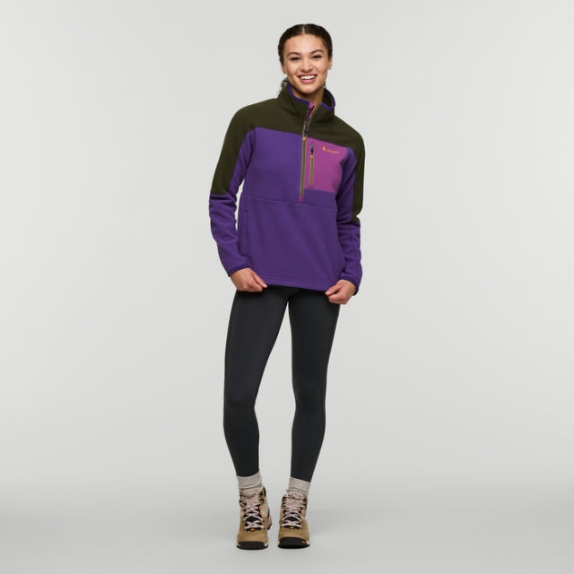 Cotopaxi Women's Abrazo Half-Zip Fleece Jacket WDBV Woods/Black Violet