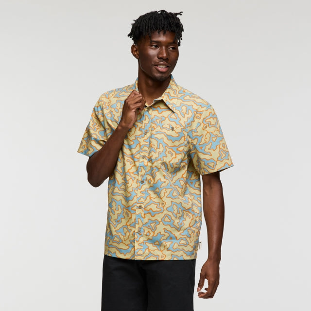 Cotopaxi Mens Estival Button Up Shirt - Print Island Llama Grain