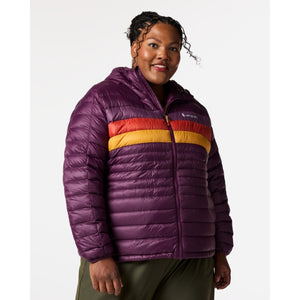 Cotopaxi Womens Fuego Hooded Down Jacket ACST Acai Stripes