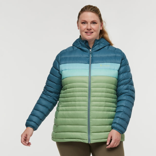 Cotopaxi Women&#39;s Fuego Hooded Down Jacket BLSPAS Blue Spruce/Aspen