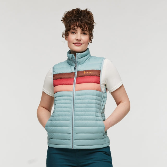 Cotopaxi Women&#39;s Fuego Down Vest SST Sea Spray Stripes / S