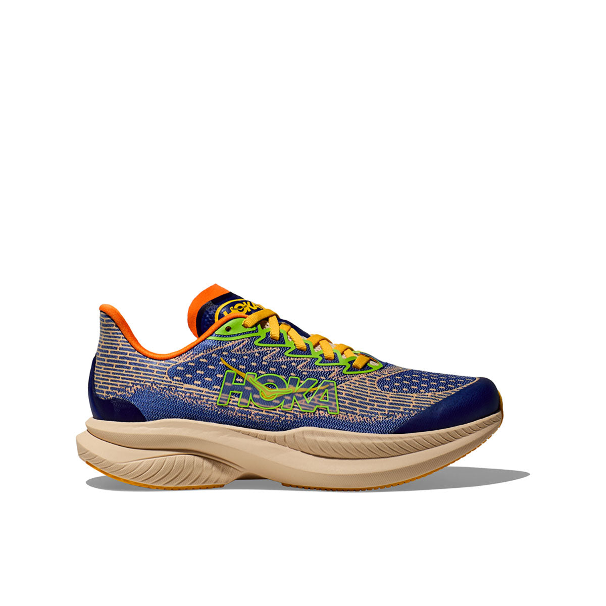 Hoka Kids&#39; Mach 6 Ultramarine/Electric Tangerine