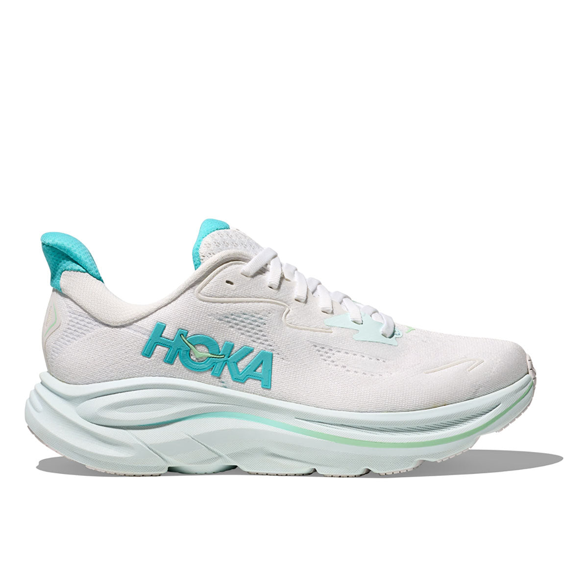 Hoka Womens Clifton 10 White / Cielo Blue