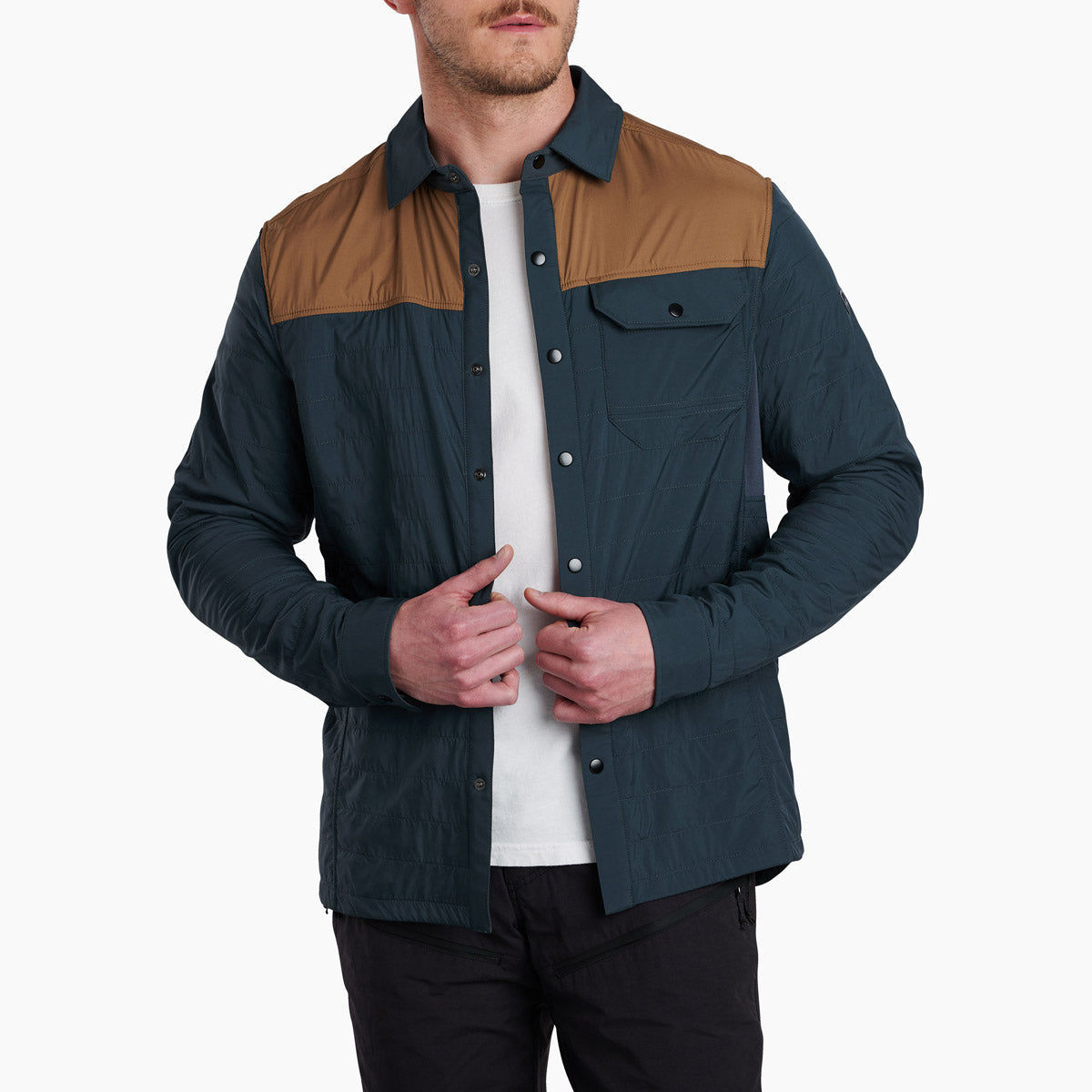 Kuhl Men's The One Shirt-Jac Deep Pond/Dark Khaki