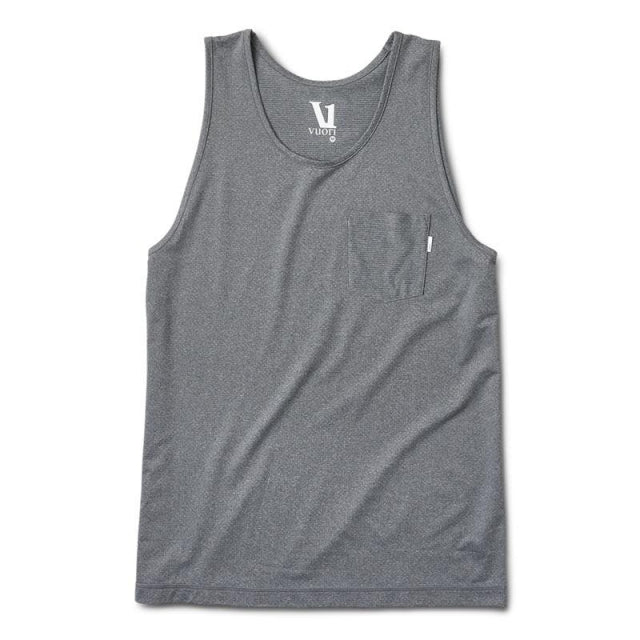 Vuori Mens Tradewind Performance Tank HTG Heather Grey