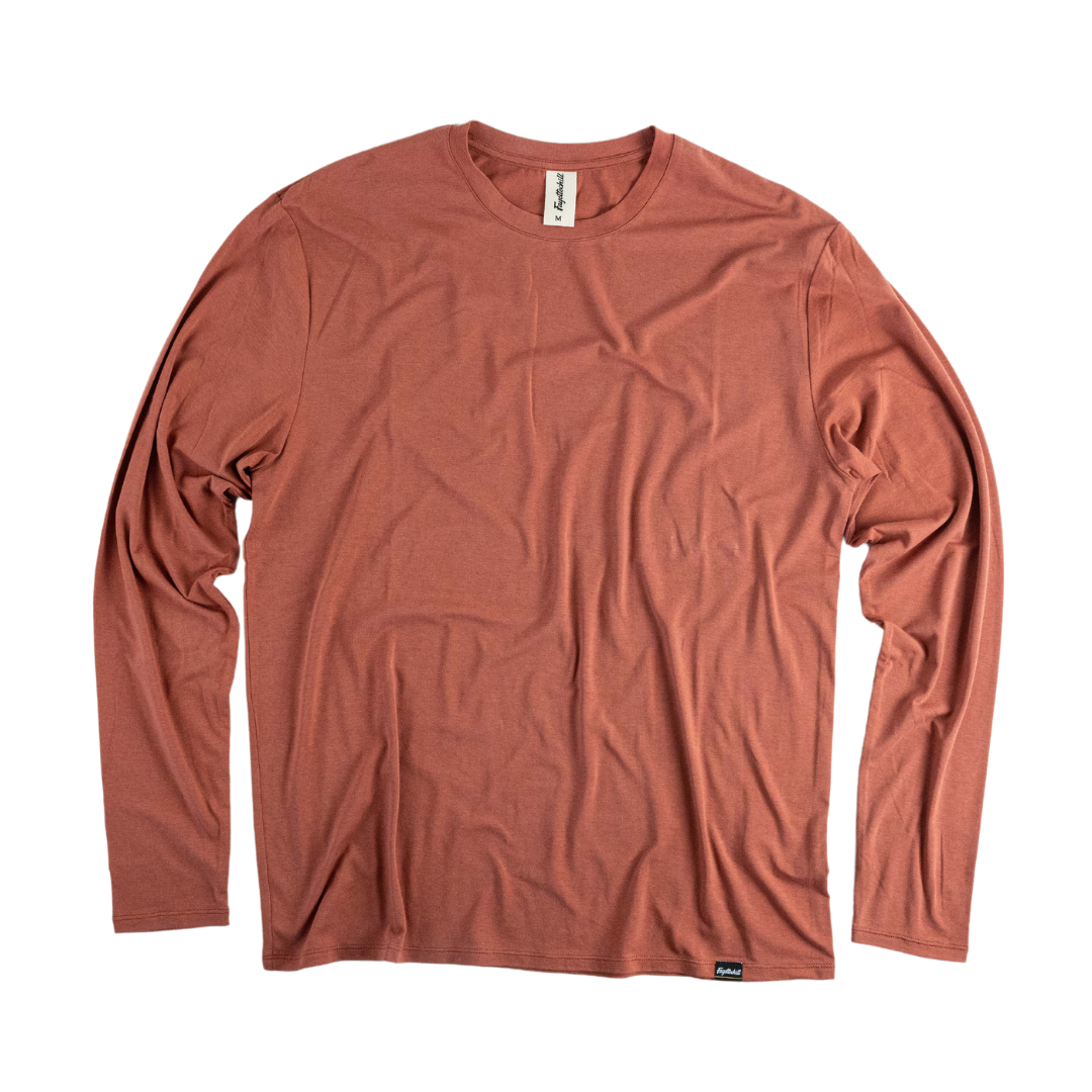 Fayettechill Men's Hobbs LS Tee Burnt Brick