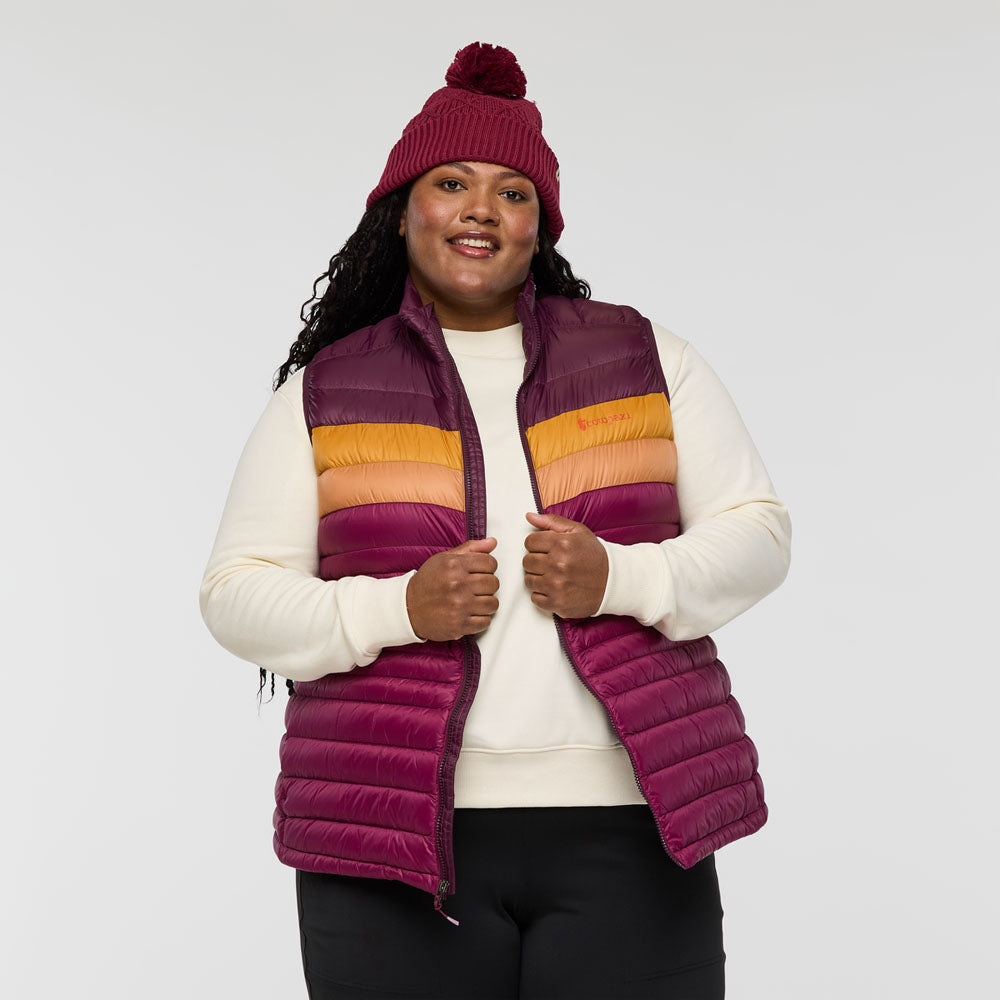 Cotopaxi Womens Fuego Down Vest Blackberry and Jam