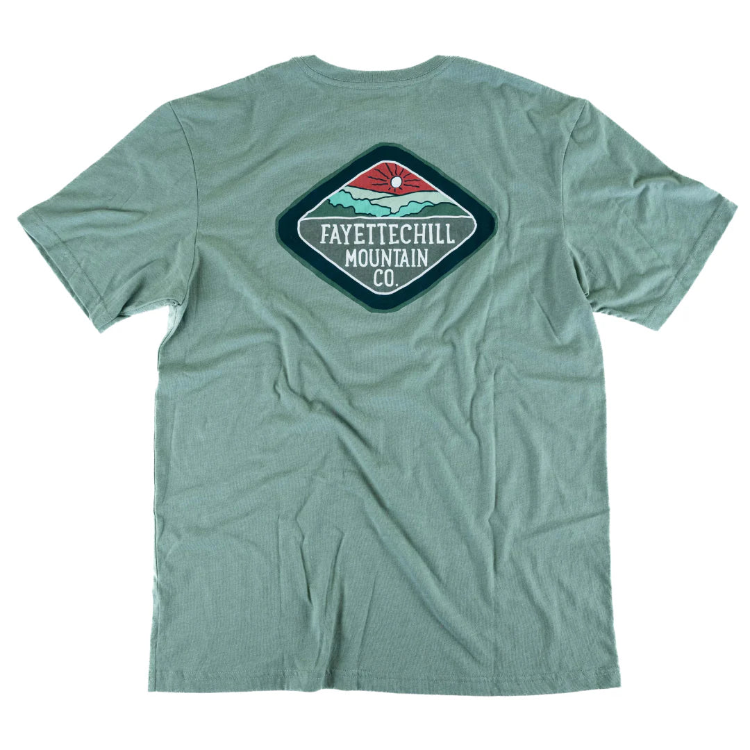 Fayettechill Men's Mountain Club Short Sleeve Heather Verdigris