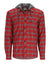 Simms Fishing Men's Coldweather Hoody Auburn Red C Plaid / M