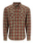 Simms Fishing Men's Brackett Long Sleeve Shirt Clay/Bay Leaf Window Plaid