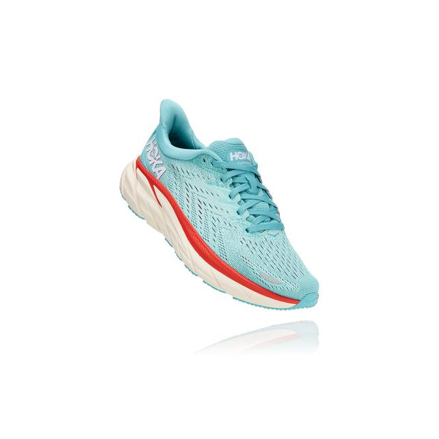 Hoka One One Women&#39;s Clifton 8 - Wide AEBL Aquarelle/Eggshell Blue