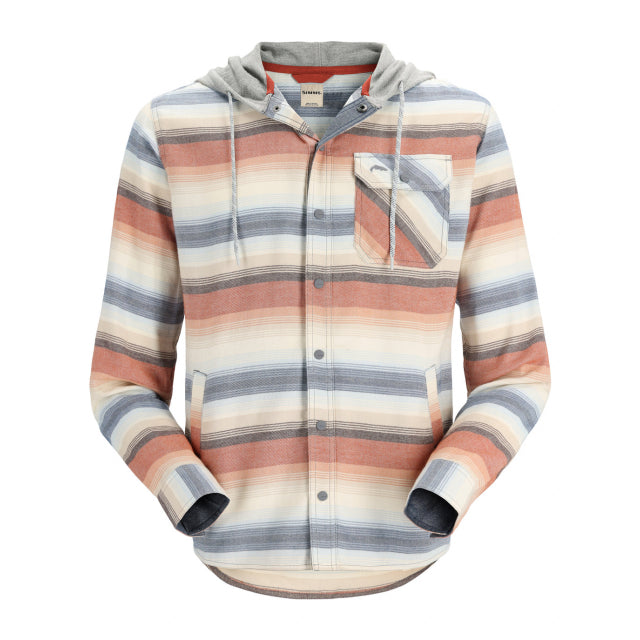 Simms Fishing Men&#39;s Santee Flannel Hoody 179 Multicolored Stripe