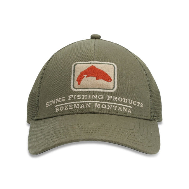 Simms Fishing Trout Icon Trucker Hat 1150 Riffle Green